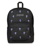 Embroidered Shrooms Black