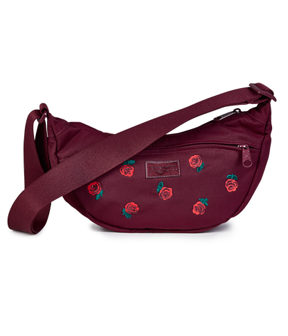 Unphased Crossbody Small FX - Just A Rose Embroidery Cherry Lacquer