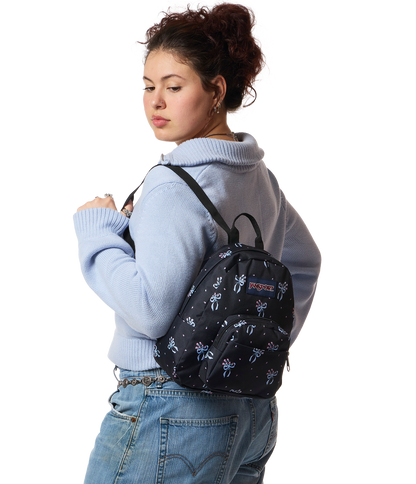 Half Pint Mini Backpack - Pastel Petals Black